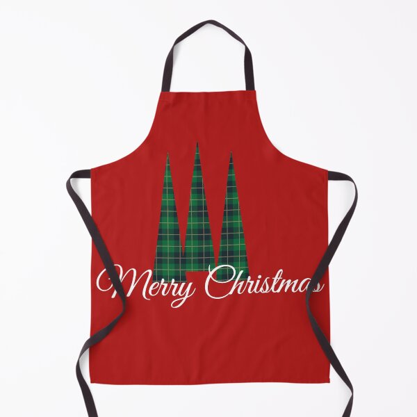 Classic Merry Christmas trees Apron