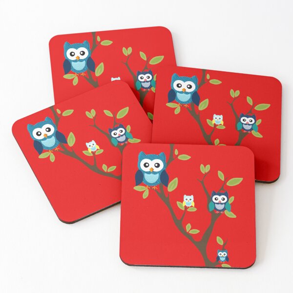 Item preview, Owls in Tree - red designed and sold by MarcSabuncu.
