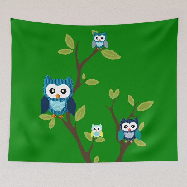 Item preview, Copy of Owls in Tree - green designed and sold by MarcSabuncu.
