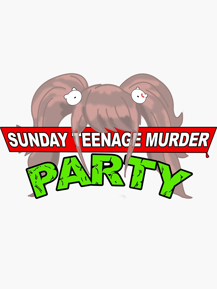 Thumbnail 3 of 3, Sticker, Sunday teenage murder party designed and sold by JenegadeMaster.