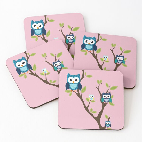 Item preview, Owls in Tree - pink designed and sold by MarcSabuncu.