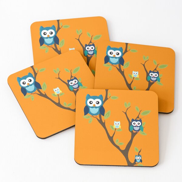 Item preview, Owls in Tree - orange  designed and sold by MarcSabuncu.
