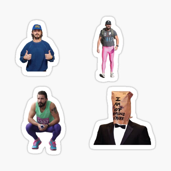 Artikel-Vorschau von Shia LaBeouf-Aufkleberpaket, designt und verkauft von Gaalaxyz.