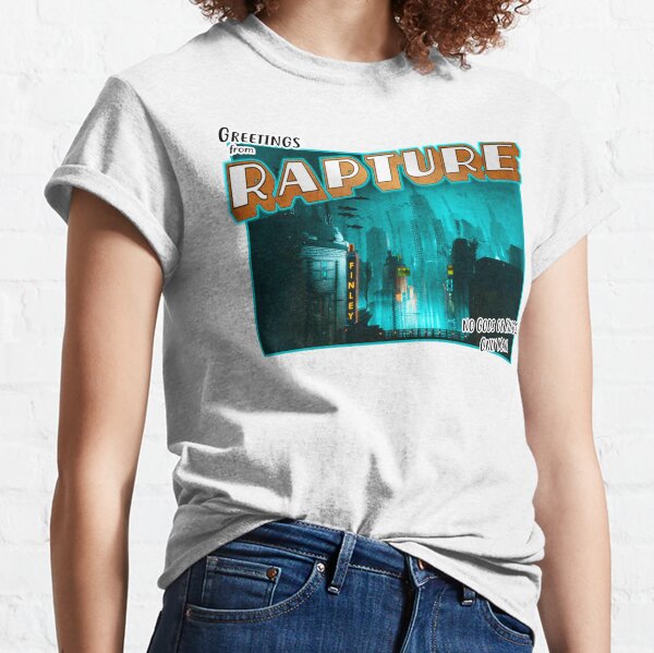 Bioshock Inspired 'Greetings from Rapture' Vintage / Retro Postcard Weathered Design Classic T-Shirt