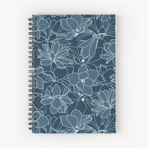 Item preview, Magnolia flower. Floral seamless pattern dark blue designed and sold by Yulia Chepurova.