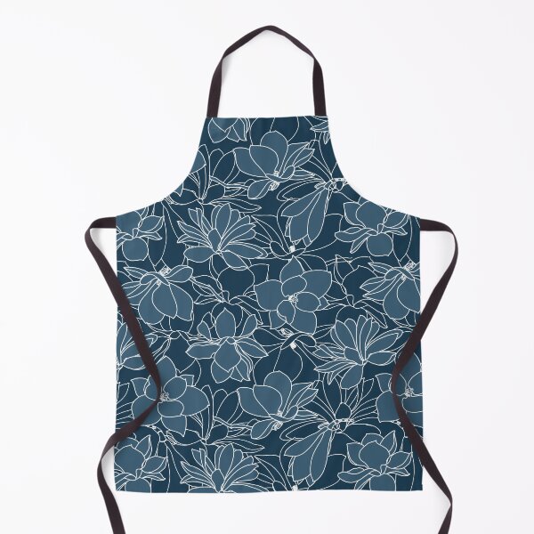 Item preview, Magnolia flower. Floral seamless pattern dark blue designed and sold by Yulia Chepurova.