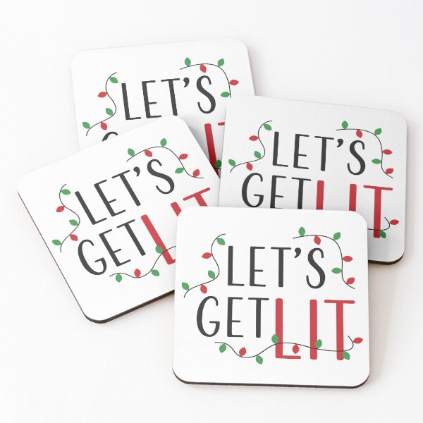 Item preview, Merry Christmas Lets Get Lit Christmas Decortions designed and sold by Happiness Creators.