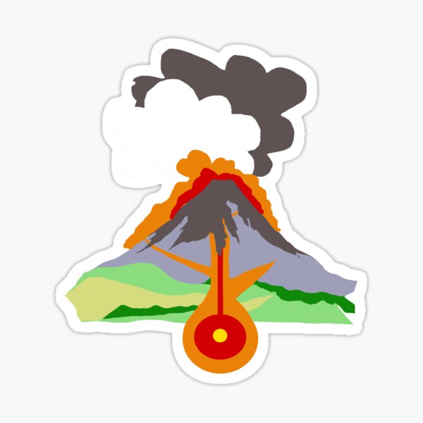 Natural Disaster Stickers Redbubble - roblox natural disaster survival volcano