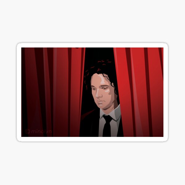 Vegard at the Curtain Sticker