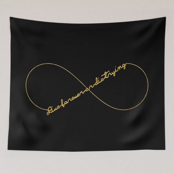 Item preview, Live forever or die trying - lemniscate (gold) designed and sold by DotorEaon.