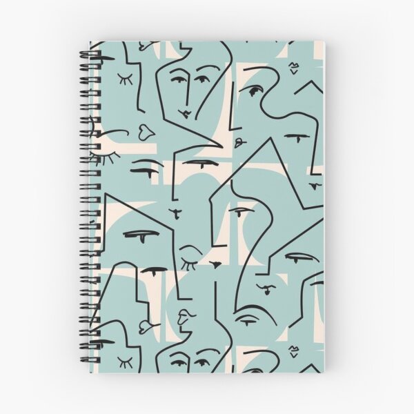 Item preview, abstract faces pattern  designed and sold by Madison Elizabeth.