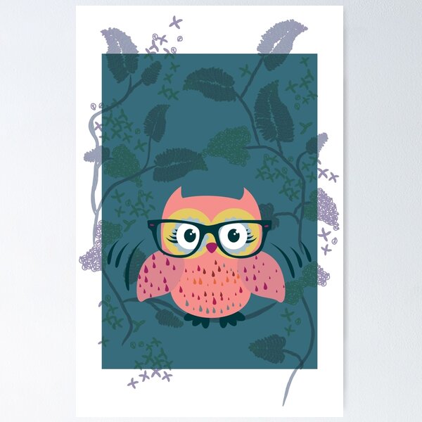 Item preview, Cute Wild Life Hipster owl. designed and sold by GalAmarArt.