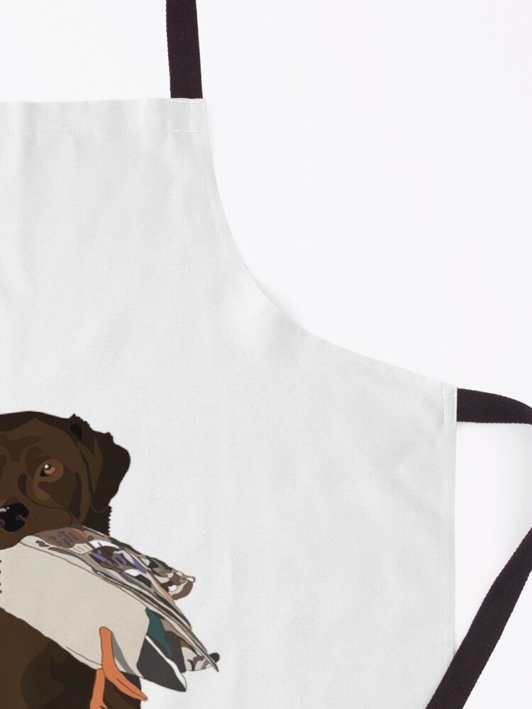 Alternate view of Chocolate Lab Bird Dog Apron