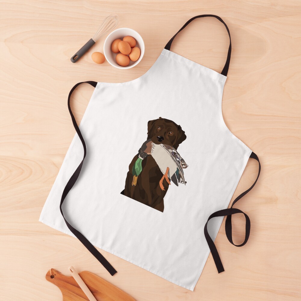 Chocolate Lab Bird Dog Apron