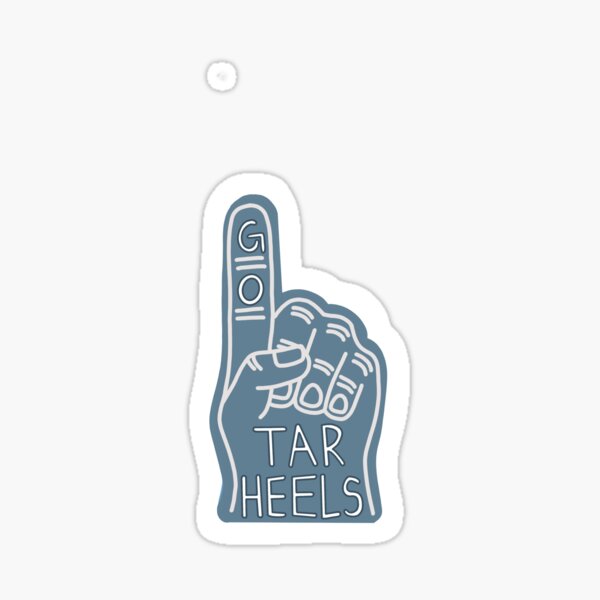 "Tar Heel Foam Finger " Sticker for Sale by annacornelius Redbubble