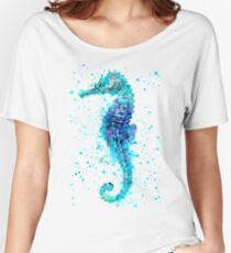 Blue Seahorse Women's Relaxed Fit T-Shirt