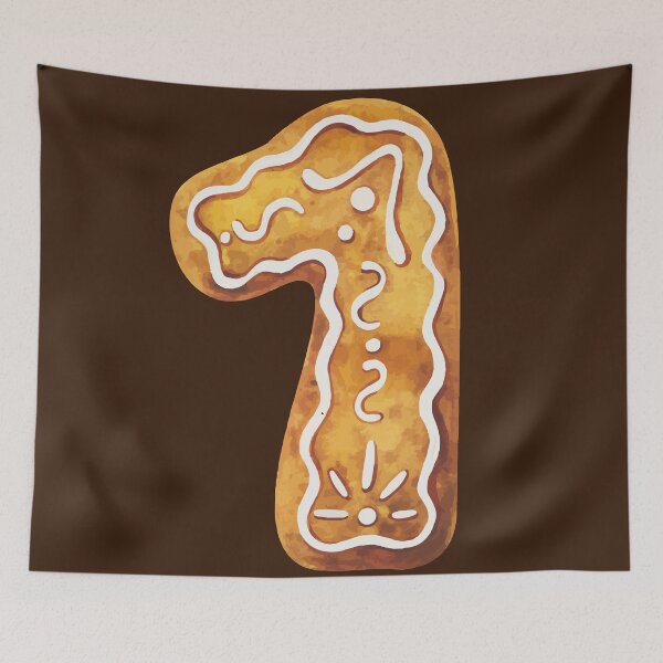 Item preview, Gingerbread Cookie Shaped Number 1 designed and sold by Alicia Chee.