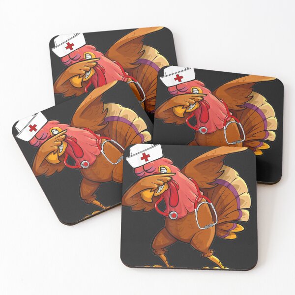 Item preview, Thanksgiving Scrub Tops Turkey Dabbing Nurse Holiday Nursing designed and sold by LaThresRice.