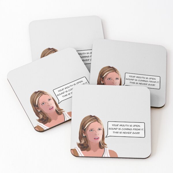 Item preview, Buffy: Your Mouth Is Open Quote designed and sold by katesredbubbles.