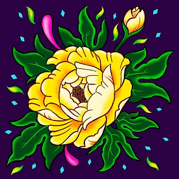 Artwork thumbnail, Golden Peony by Flickingjane