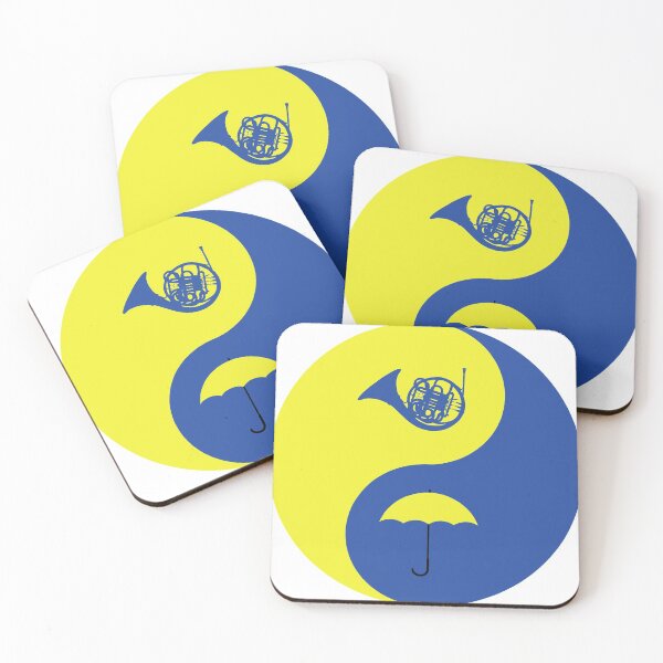 Item preview, HIMYM blue french horn yellow umbrella yin yang designed and sold by Celise21.