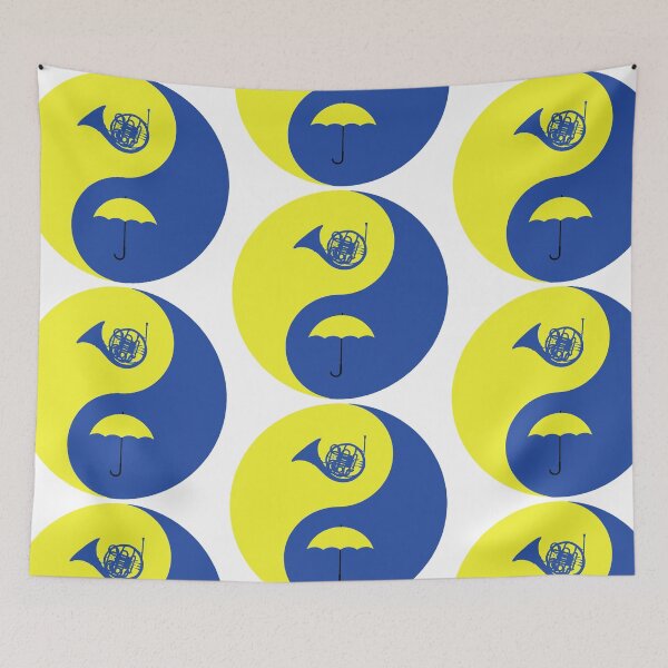 Item preview, HIMYM paraguas amarillo cuerno francés azul yin yang designed and sold by Celise21.