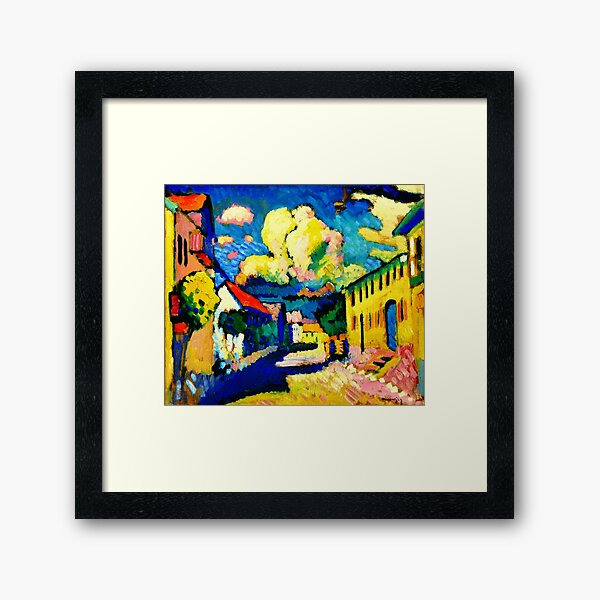 Wassily Kandinsky | "Murnau, Dorfstrasse" - "A Village Street in Murnau" Framed Art Print