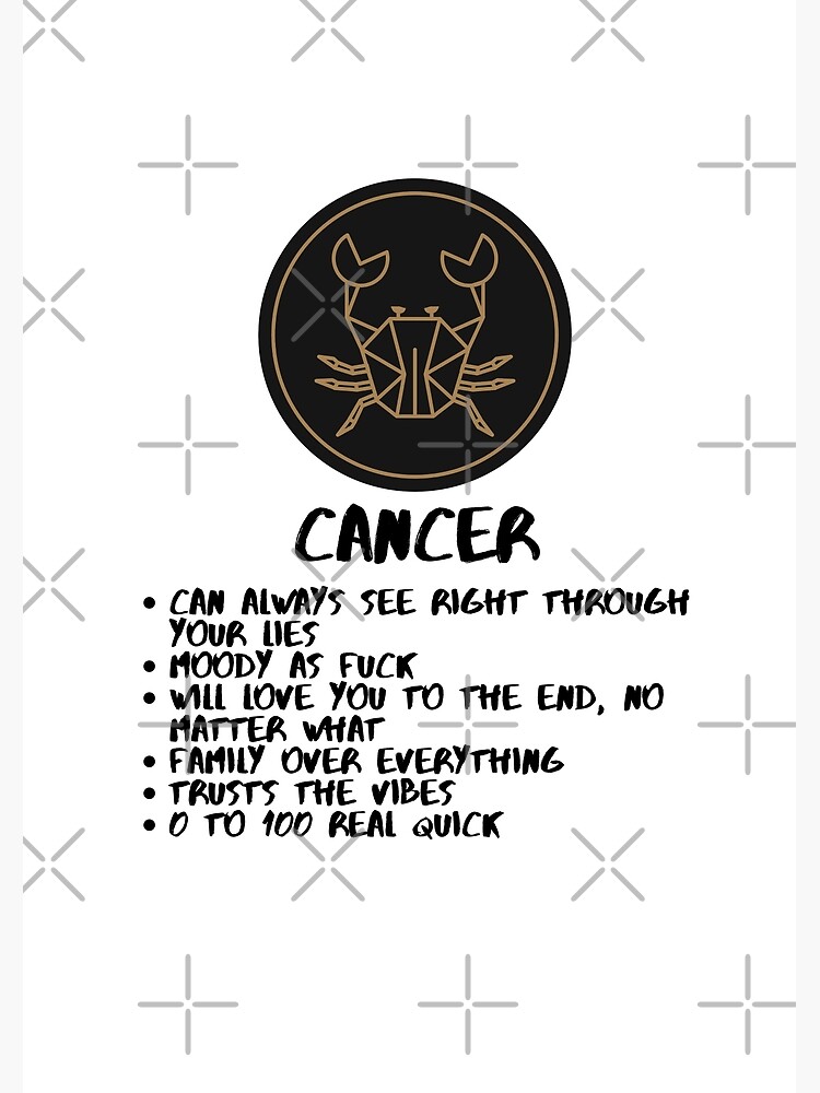 Cancer Zodiac Funny Description Greeting Card