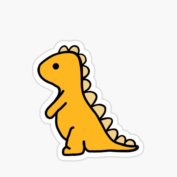 Item preview, Yellow dinosaur  designed and sold by Mina Sisley.