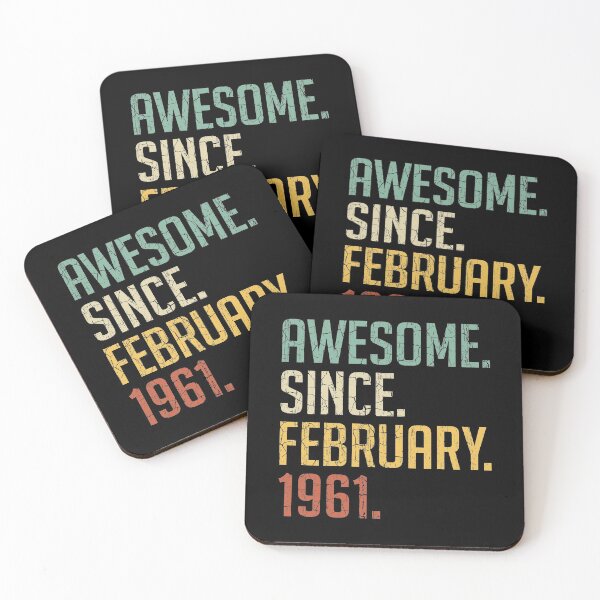 Item preview, Awesome Since February 1961 60th Birthday Gift 60 Years Old Vintage February 1961 designed and sold by Takatv.