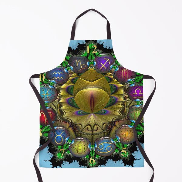 Item preview, Fractal Trace Shadow Clock with Zodiac Signs designed and sold by barrowda.