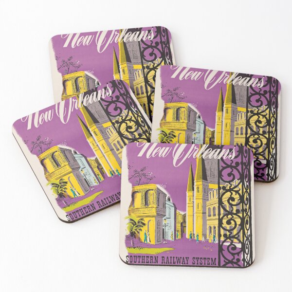 Item preview, New Orleans retro poster designed and sold by CorasPosters.