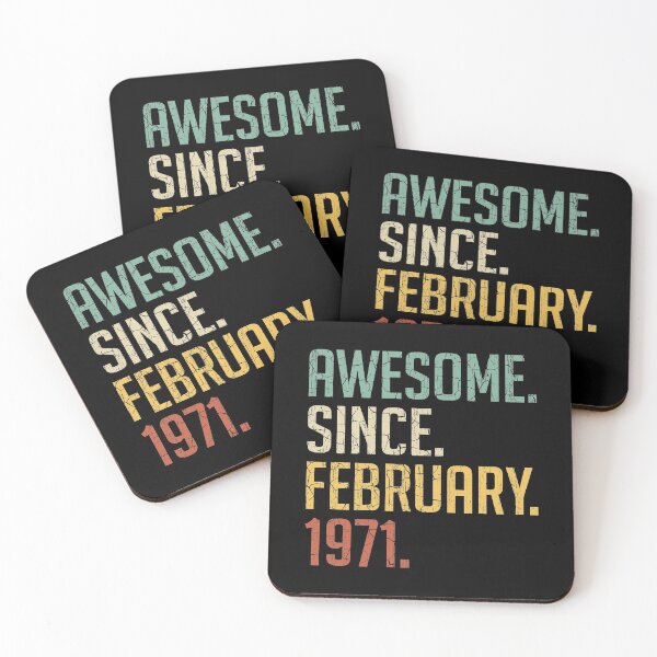 Item preview, Awesome Since February 1971 50th Birthday Gift 50 Years Old Vintage February 1971 designed and sold by Takatv.