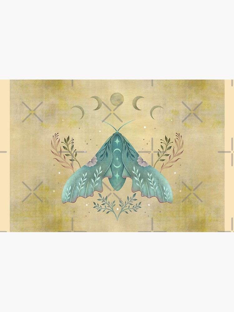 Luna and Moth - Oriental Vintage by episodicDrawing