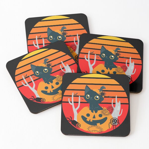 Item preview, MEDICAL LABORATORY SCIENTIST CUTE BLACK CAT PUMPKIN WITH BACTERIA HALLOWEEN SUNSET   designed and sold by Hippiesole.