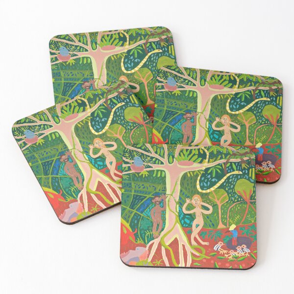Item preview, Adam and Eve in the Rainforest Zionart Zion Levy Stewart designed and sold by Zion Levy Stewart.