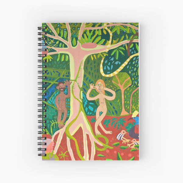 Adam and Eve in the Rainforest Zionart Zion Levy Stewart Spiral Notebook