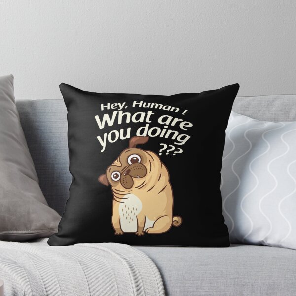 Item preview, Dog Meme - ¿Qué estás haciendo? - Cute pug, pug | Tagadog designed and sold by tagadog.