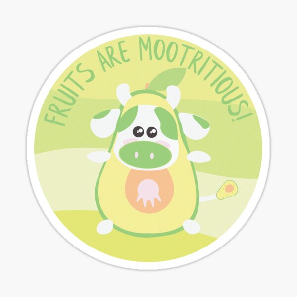 Avocowdo avocado cow lover gift Sticker for Sale by Galvik58