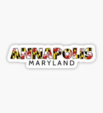 Annapolis Maryland flag word art Sticker