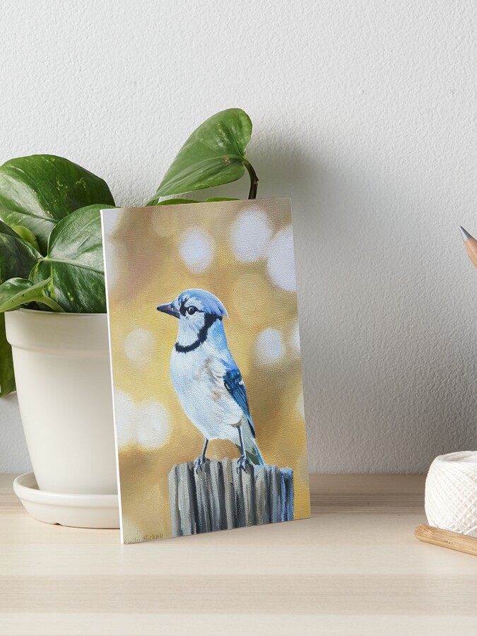 Blue Jay bird in autumn Art Print