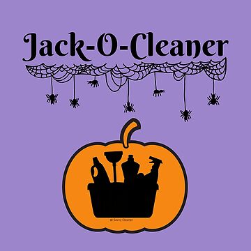 Artwork thumbnail, Jack-O-Cleaner Funny Cleaning Halloween Cleaning Supplies Pumpkin Fun by SavvyCleaner