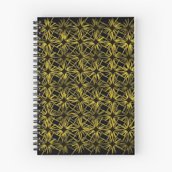 Item preview, Yellow wireframe flower pattern on black background designed and sold by Stéphane  Thirion.