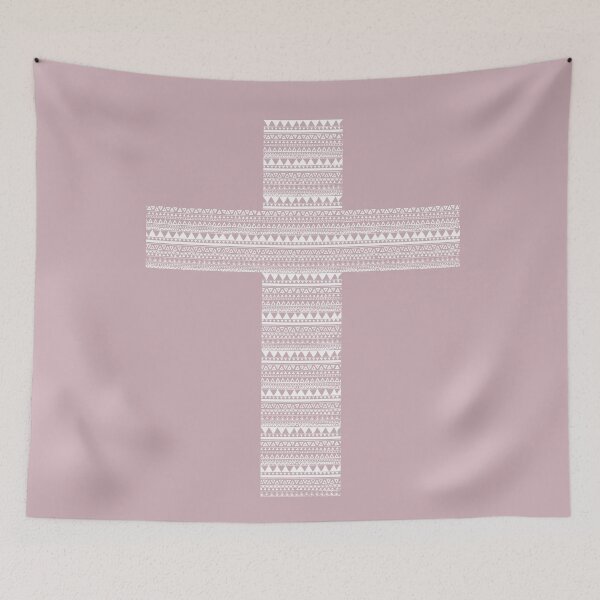Item preview, White Boho Christian Cross designed and sold by move-mtns.