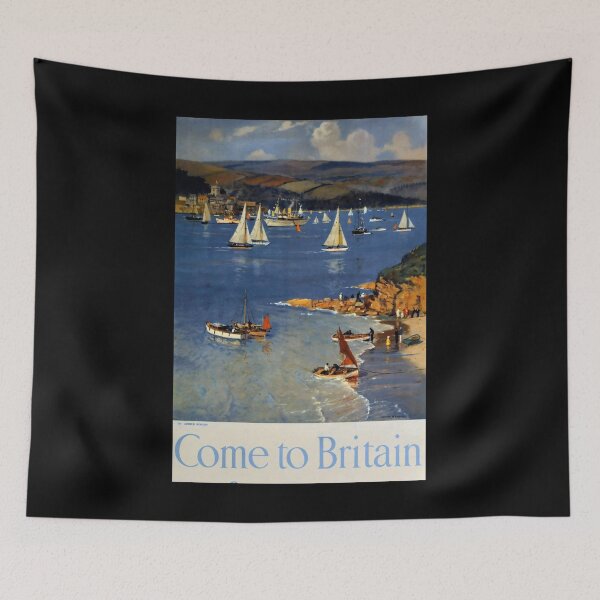 Item preview, Come to Britain retro poster designed and sold by CorasPosters.
