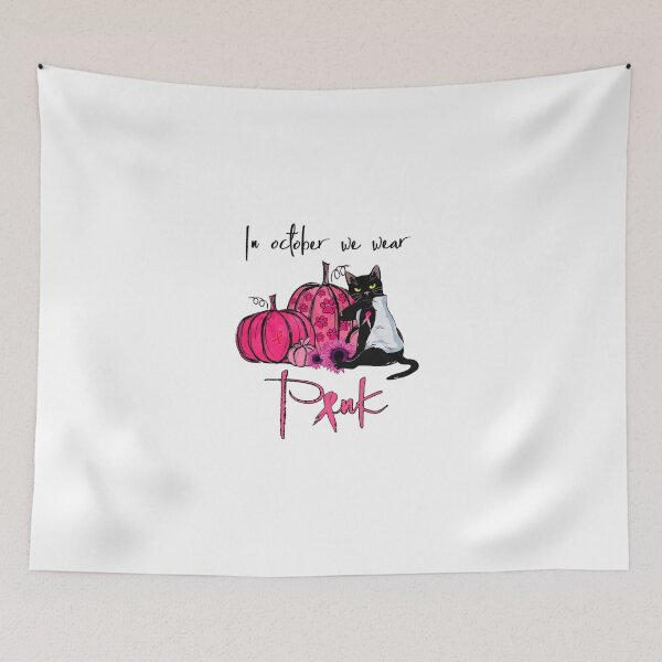 Item preview, In October We Wear Pink Cat Mom Breast Cancer Halloween designed and sold by Alex Cuttell.