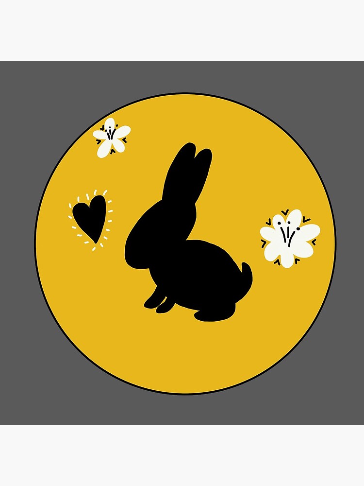 Bunny Rabbit Goldenrod Flower Circle by Zephyr-BunLove