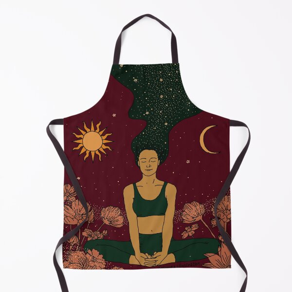 Item preview, Yoga Meditation Girl Sun Moon Art designed and sold by sierratruong.