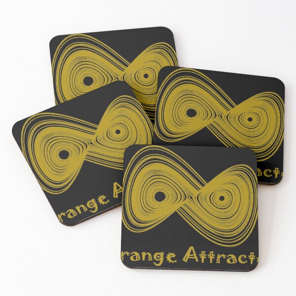Item preview, Chaos Strange Attractor Maths Gold designed and sold by rahilvalani.