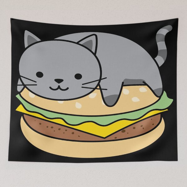 Item preview, Cat Burger designed and sold by TrueTrippyArts.